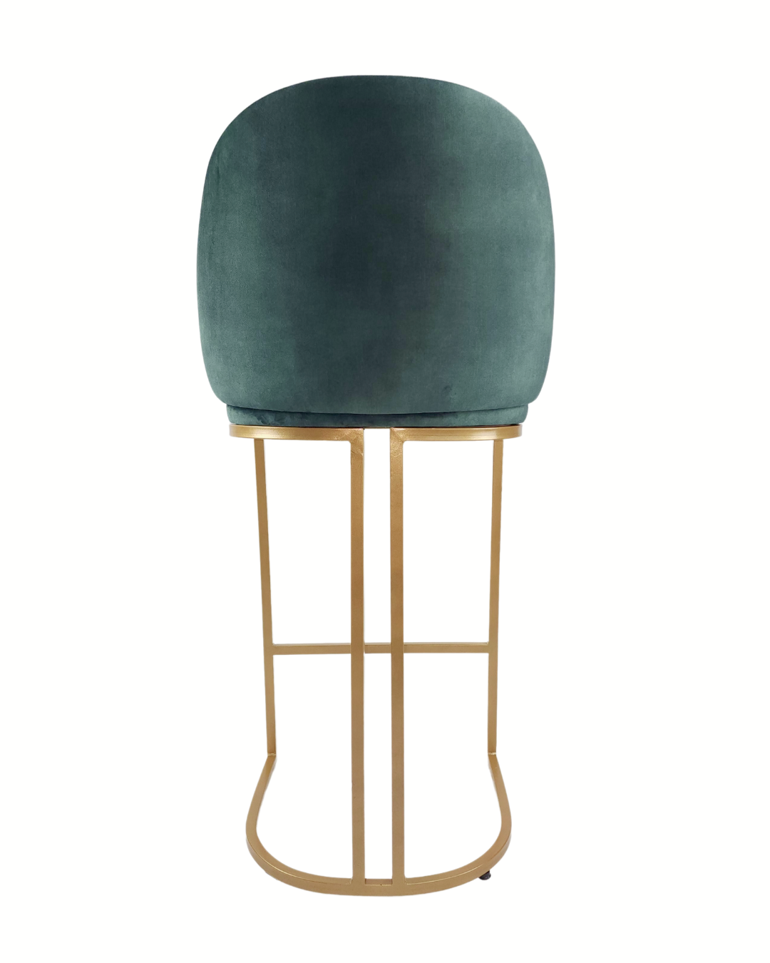 BANCO ALTO DOLORES - respaldo y asiento en textil gamuza, base de metal