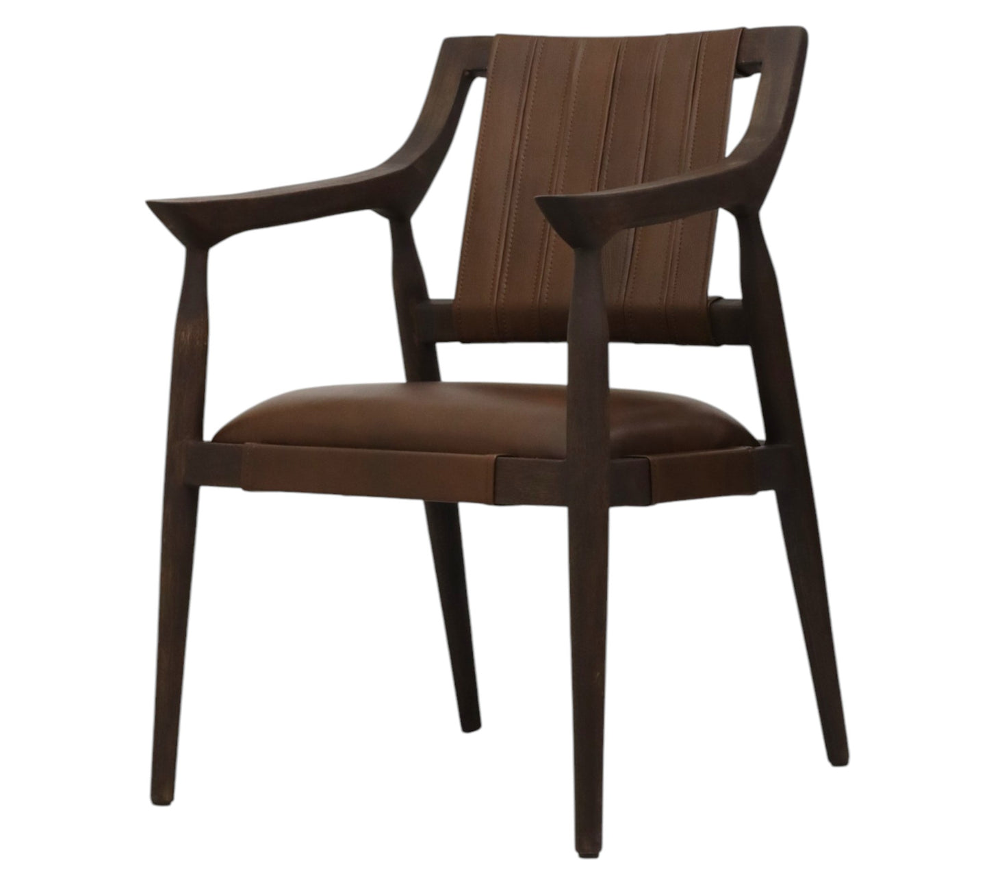 Silla Andaluz - Asiento y Respaldo en Piel con Base de Madera Haya Alemana