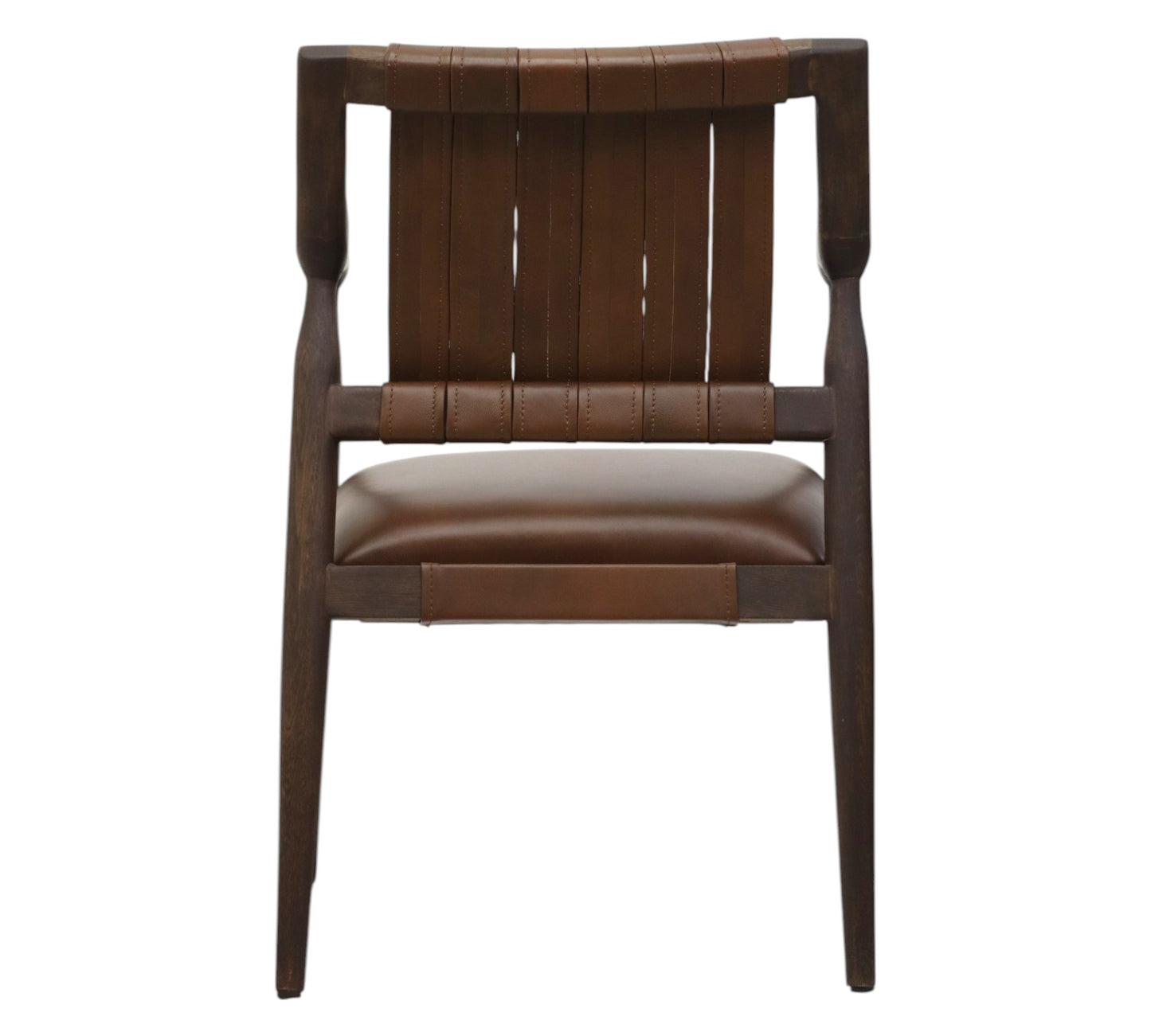 Silla Andaluz - Asiento y Respaldo en Piel con Base de Madera Haya Alemana