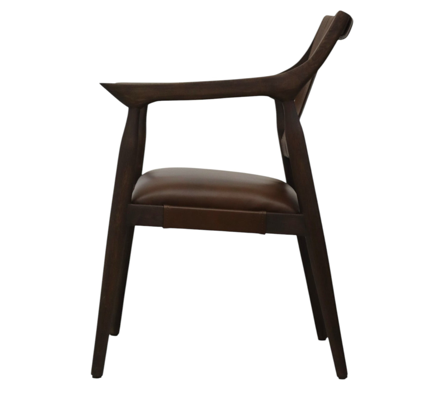 Silla Andaluz - Asiento y Respaldo en Piel con Base de Madera Haya Alemana