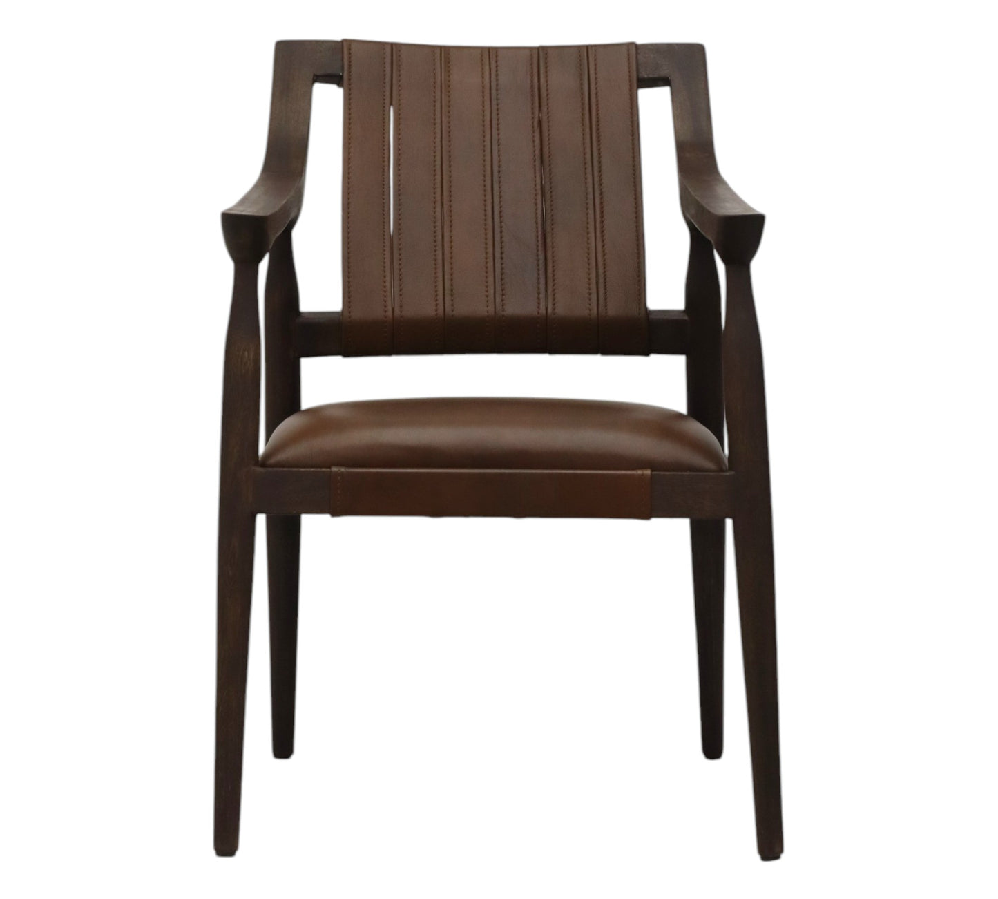 Silla Andaluz - Asiento y Respaldo en Piel con Base de Madera Haya Alemana