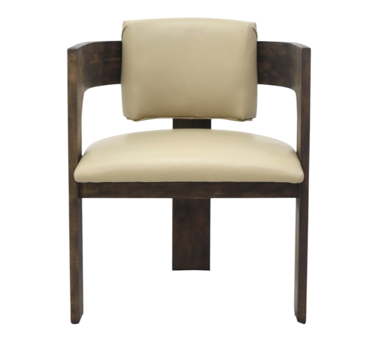 Silla Carpi | Asiento y Respaldo en Piel con Base de madera Haya Alemana