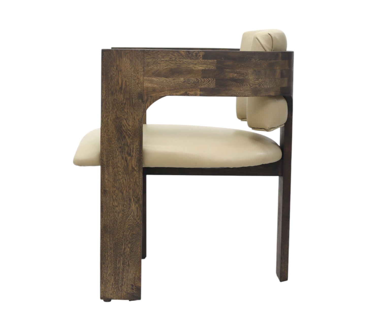 Silla Carpi | Asiento y Respaldo en Piel con Base de madera Haya Alemana