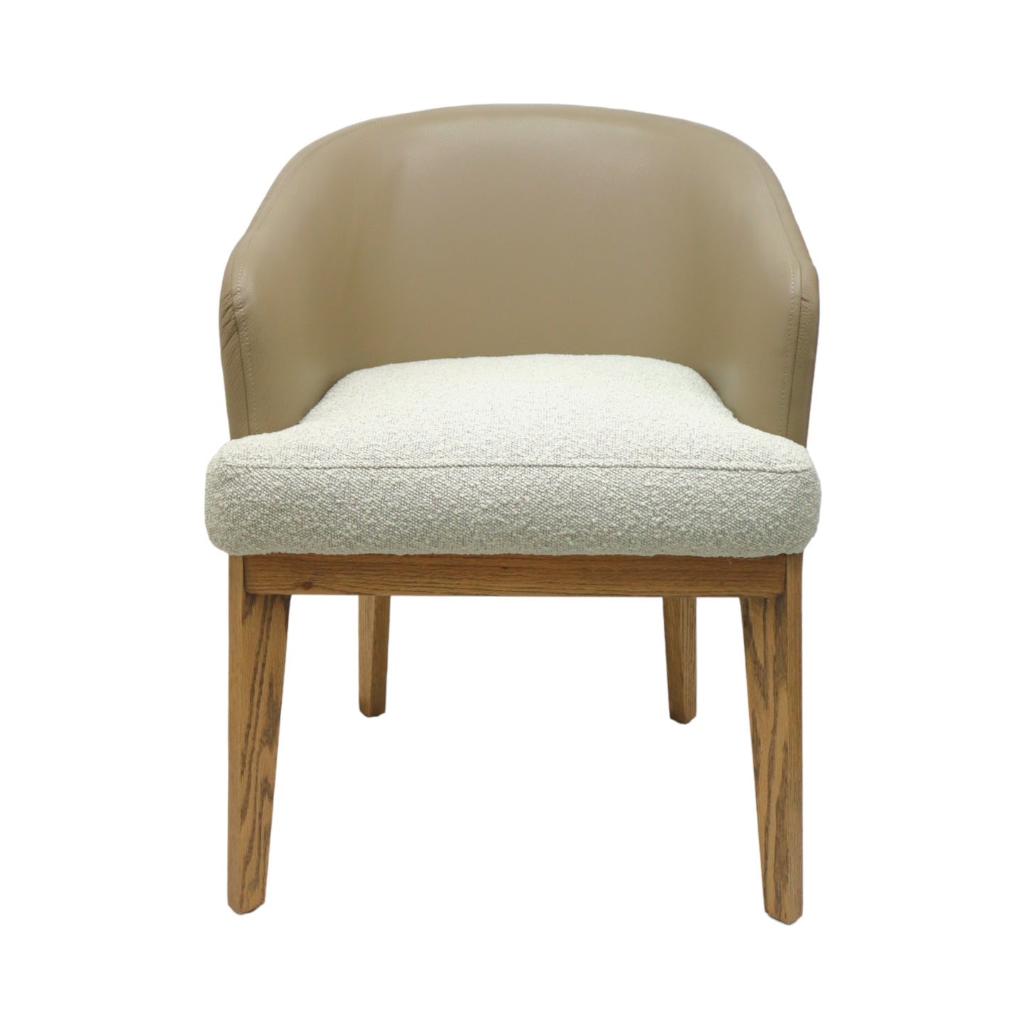 Silla Valencia Respaldo en Piel y Asiento en Textil.