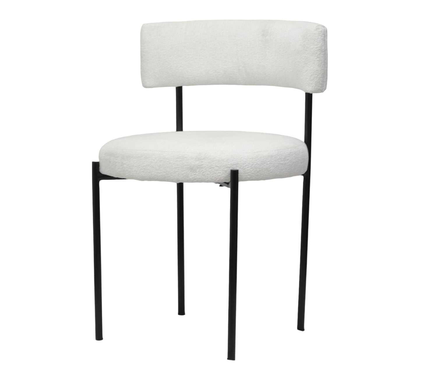 Silla Eleonor | Asiento Textil y Respaldo Textil con Base Metálica Negra