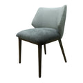 SILLA NEPAL - respaldo y asiento en textil color gris, con base de madera de encino