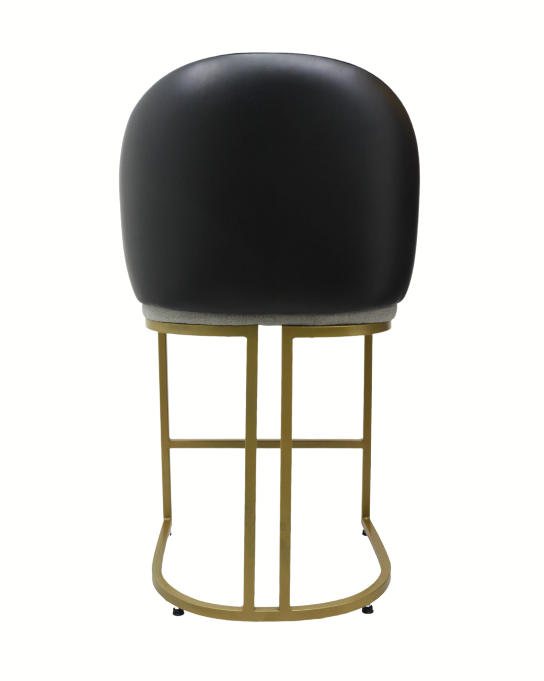 BANCO MEDIO DOLORES - respaldo en piel genuina, asiento en textil, base de metal