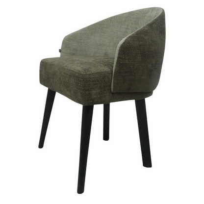 SILLA BERNAL - respaldo y asiento en textil, base de madera de encino