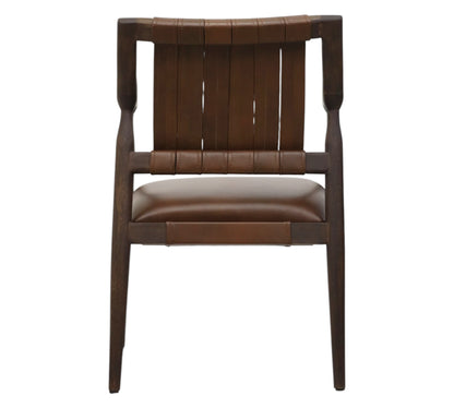 Silla Andaluz - Asiento y Respaldo en Piel con Base de Madera Haya Alemana