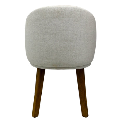 SILLA BERNAL - respaldo interior en piel genuina, asiento y respaldo exterior en textil, base de madera de encino