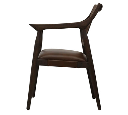 Silla Andaluz - Asiento y Respaldo en Piel con Base de Madera Haya Alemana