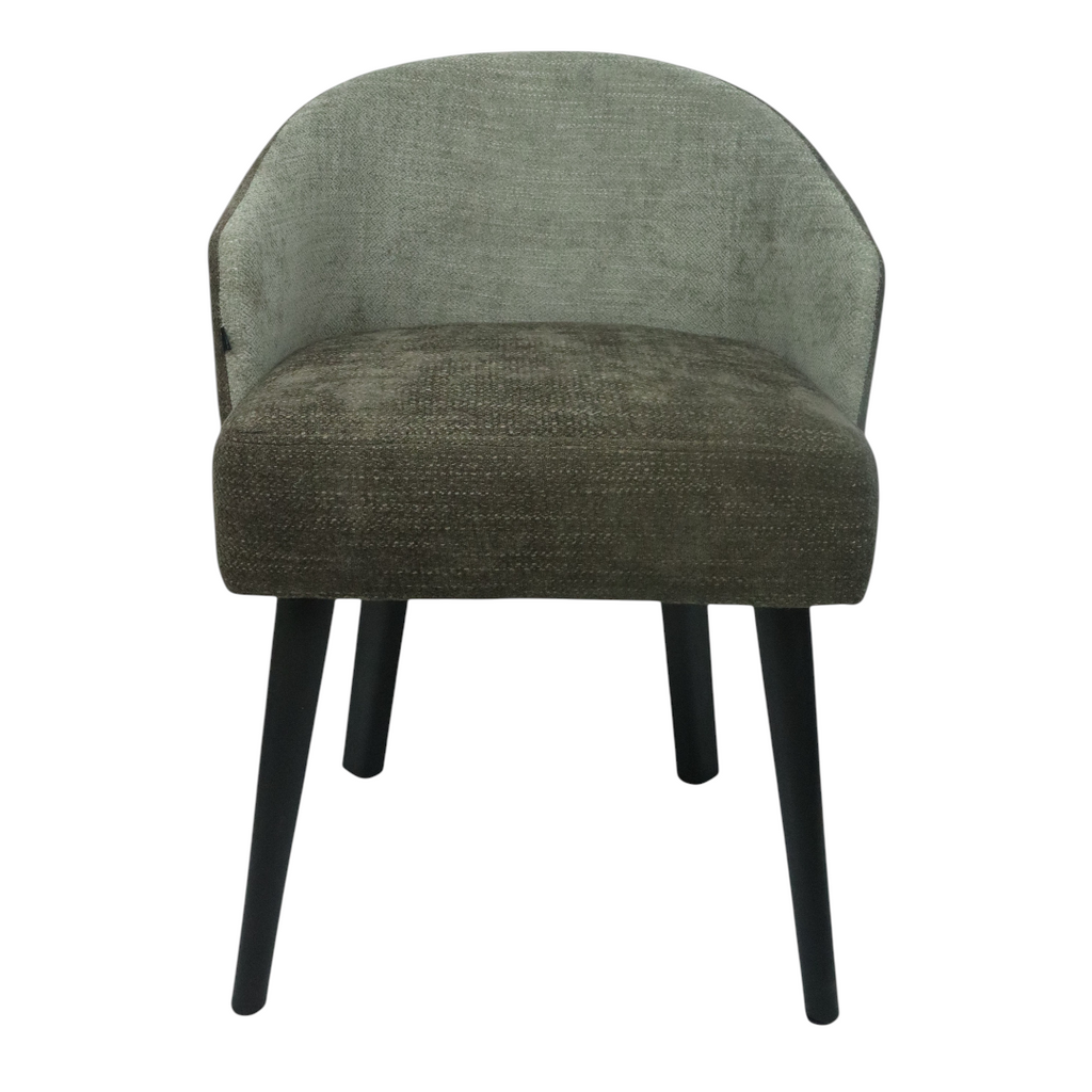 SILLA BERNAL - respaldo y asiento en textil, base de madera de encino