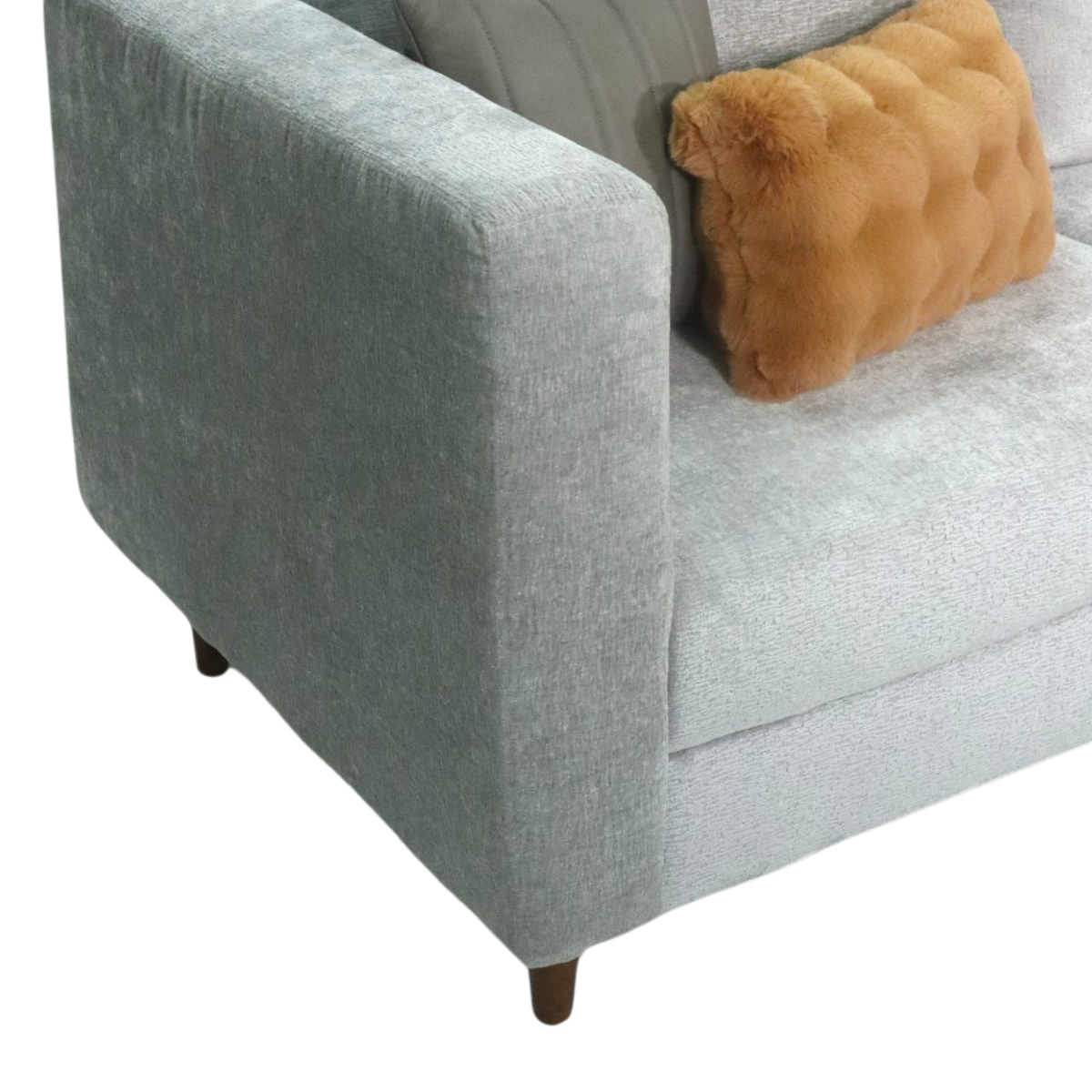 SILLÓN LOVE SEAT - en textil malta zinc