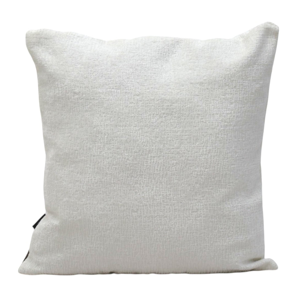 Cojín Celine Blanco / Cafe Textil y Piel Genuina