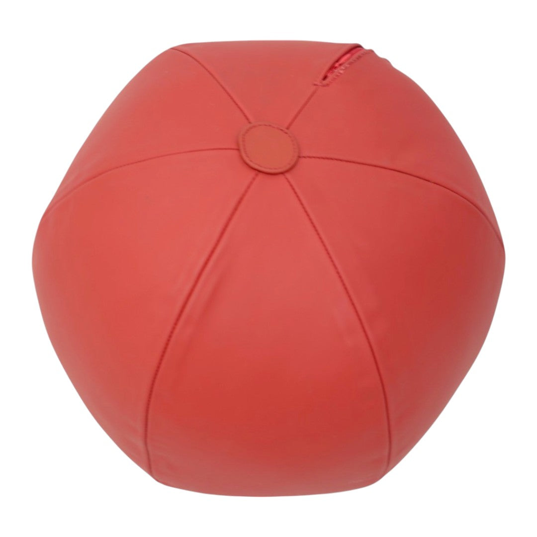 Cojín Esférico Rojo 100% Piel genuina