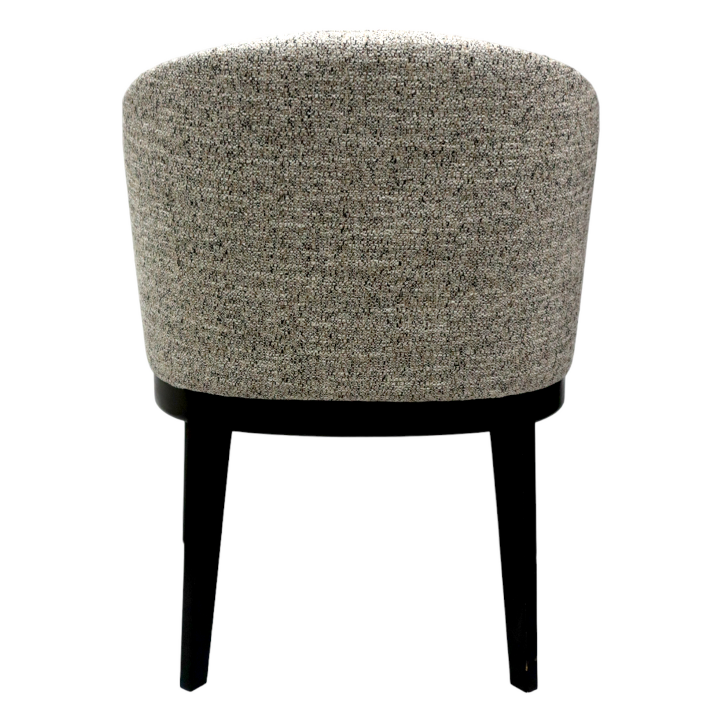 Silla Valencia| Asiento y respaldo Textil gris con negro patas negras