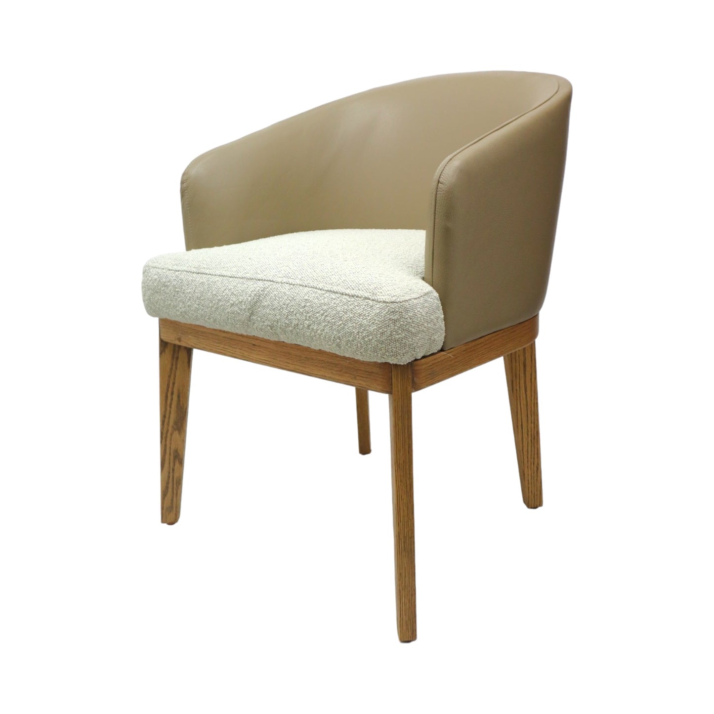 Silla Valencia Respaldo en Piel y Asiento en Textil.