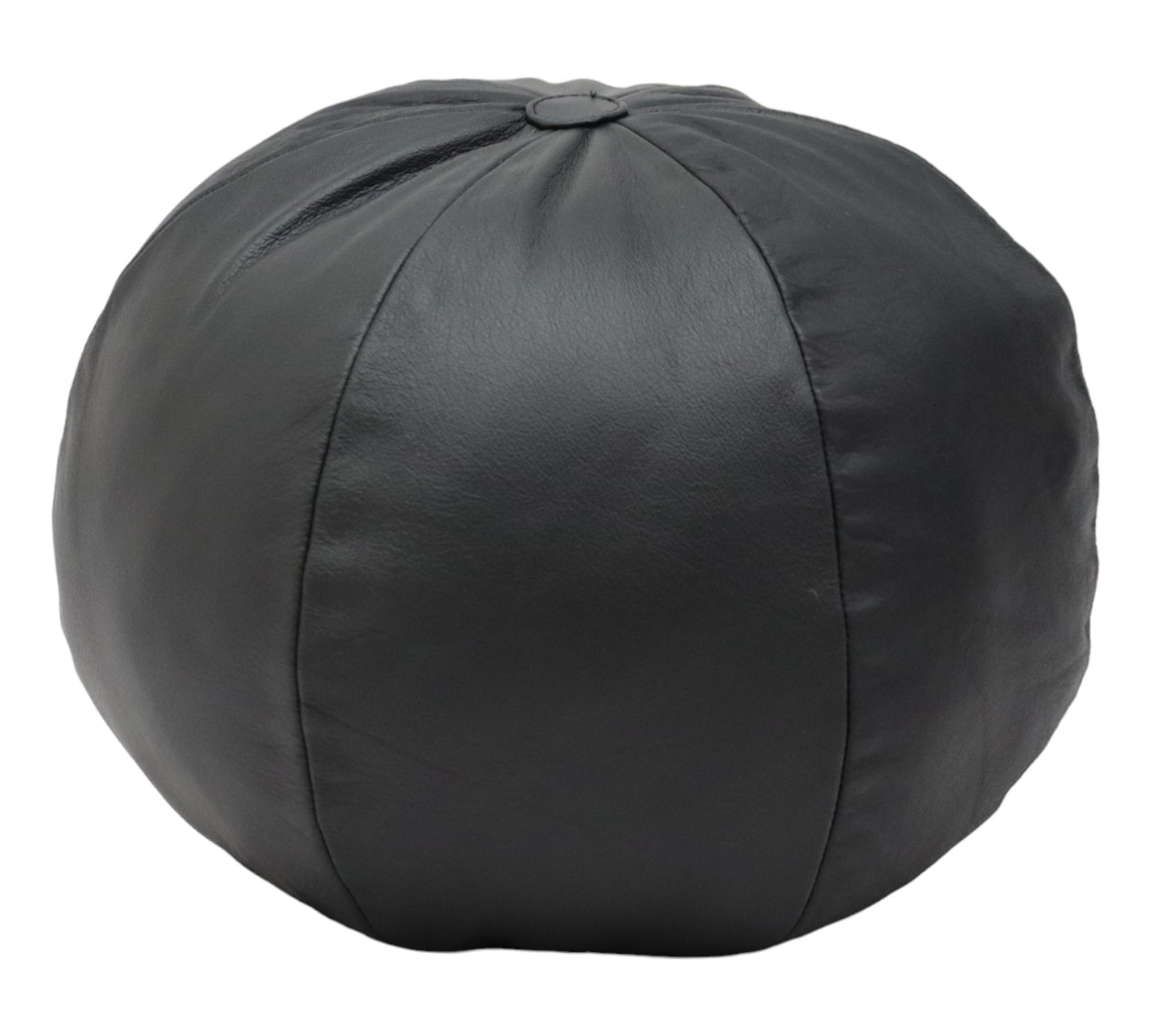Cojín Esférico Negro 100% Piel genuina