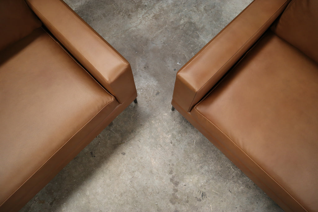 SILLÓN POLANCO DOS PLAZAS - en piel genuina oste river coin