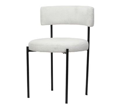 Silla Eleonor | Asiento Textil y Respaldo Textil con Base Metálica Negra