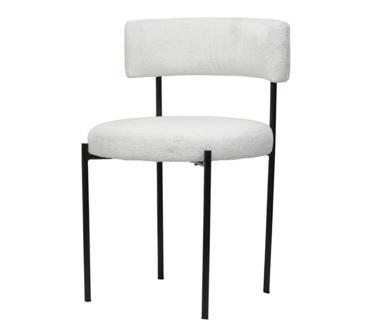 Silla Eleonor | Asiento Textil y Respaldo Textil con Base Metálica Negra