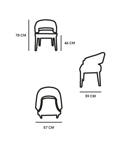 Silla Victoria | Asiento & Respaldo Exterior y Respaldo Interior 100% Piel con Base En Madera Haya