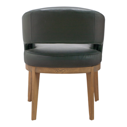Silla Victoria | Asiento & Respaldo Exterior y Respaldo Interior 100% Piel con Base En Madera Haya