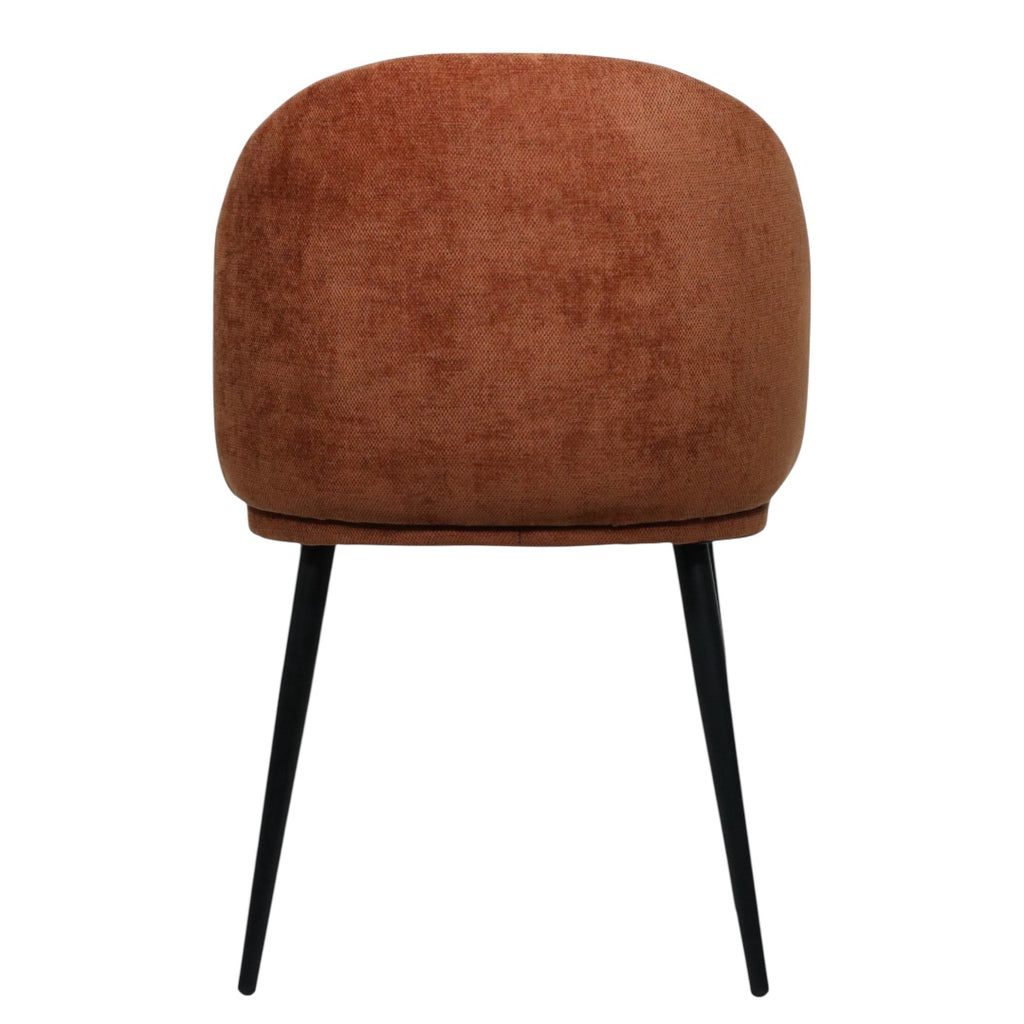 SILLA BERNAL - respaldo y asiento en textil chedrón, patas de metal