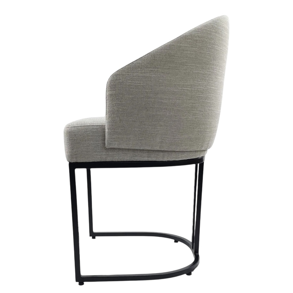 SILLA DOLORES - respaldo y asiento en textil, base de metal