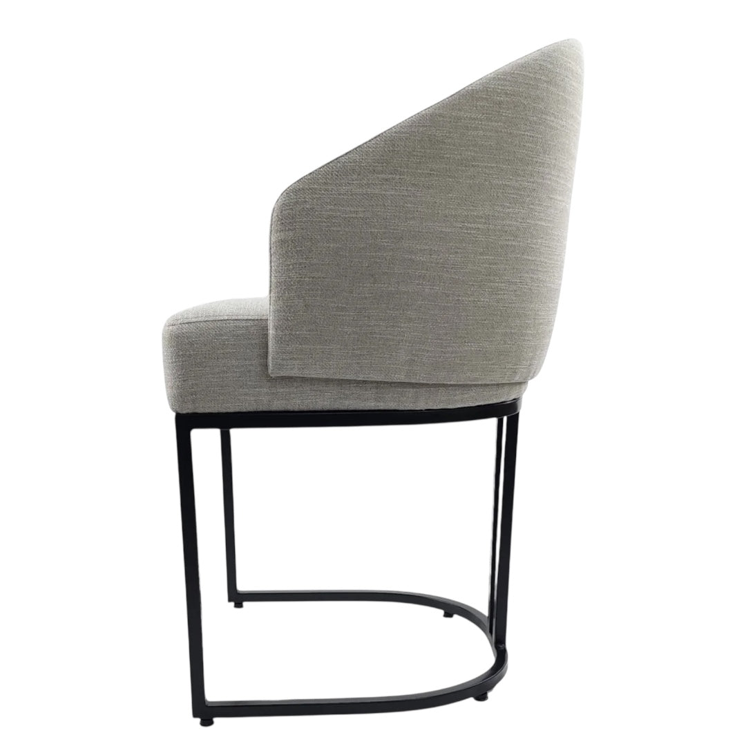 SILLA DOLORES - respaldo y asiento en textil, base de metal