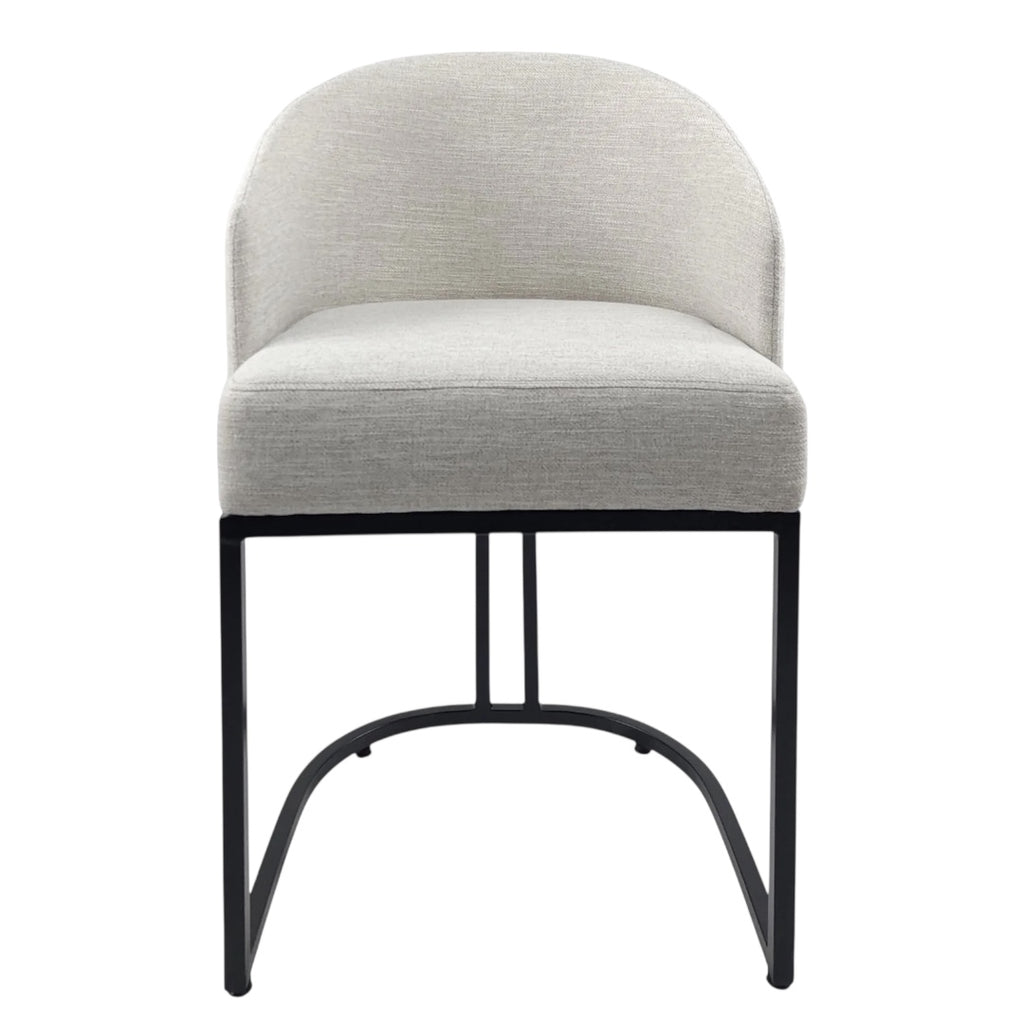 SILLA DOLORES - respaldo y asiento en textil, base de metal
