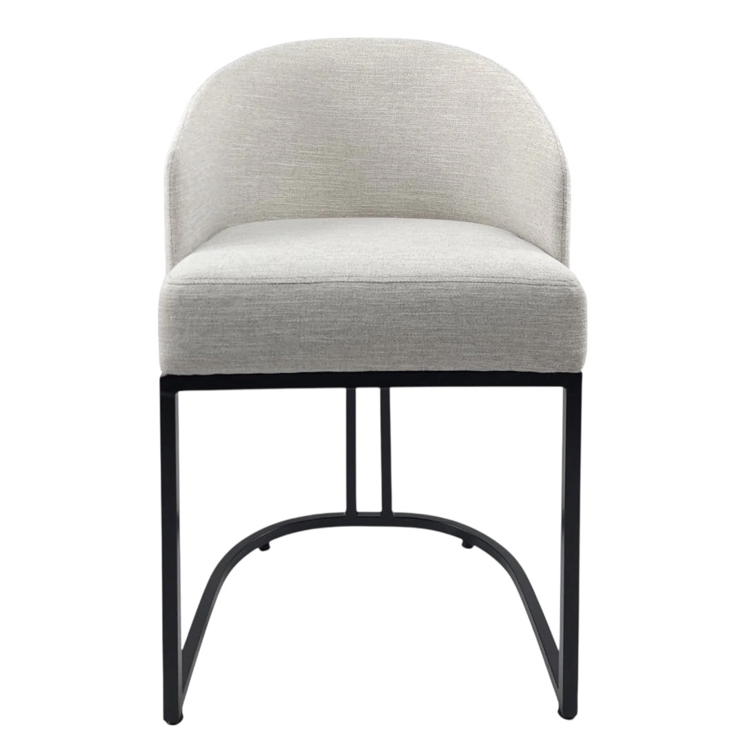 SILLA DOLORES - respaldo y asiento en textil, base de metal