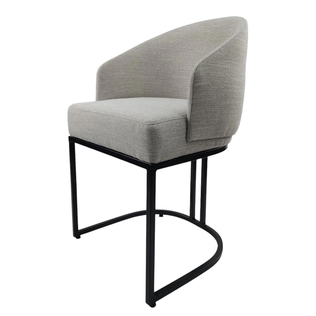 SILLA DOLORES - respaldo y asiento en textil, base de metal