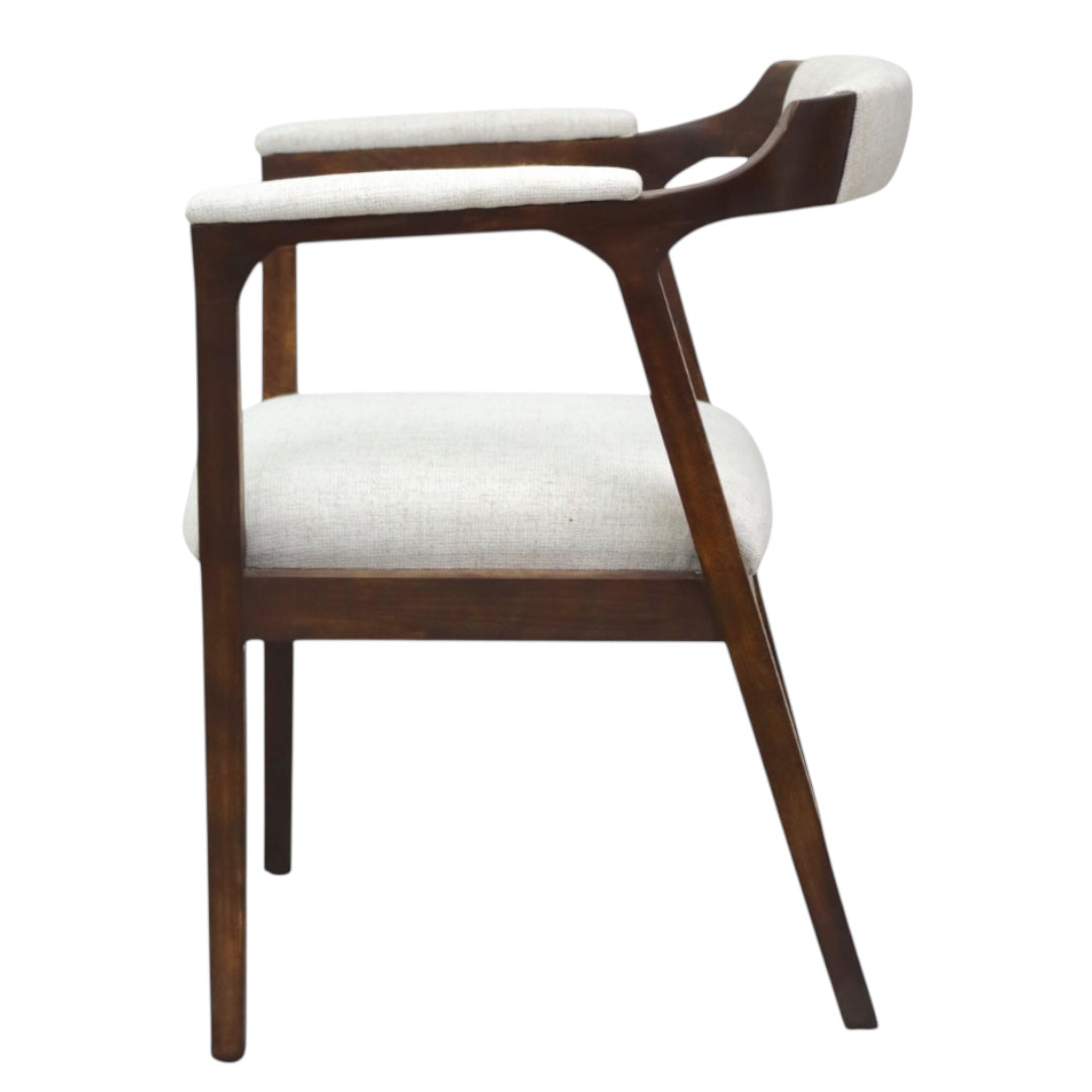 SILLA COPAL - respaldo y asiento en textil de alta calidad, con base de madera de encino
