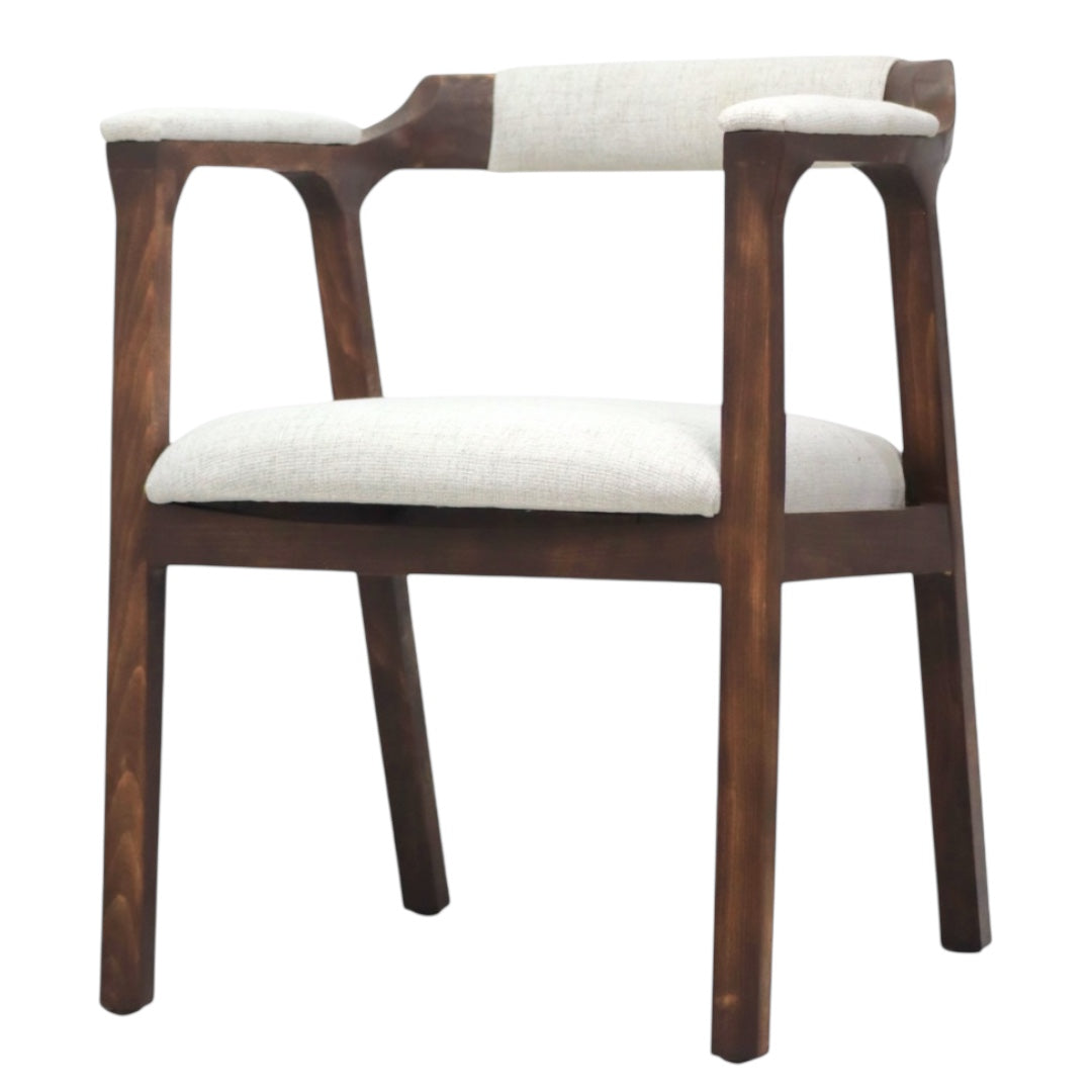 SILLA COPAL - respaldo y asiento en textil de alta calidad, con base de madera de encino