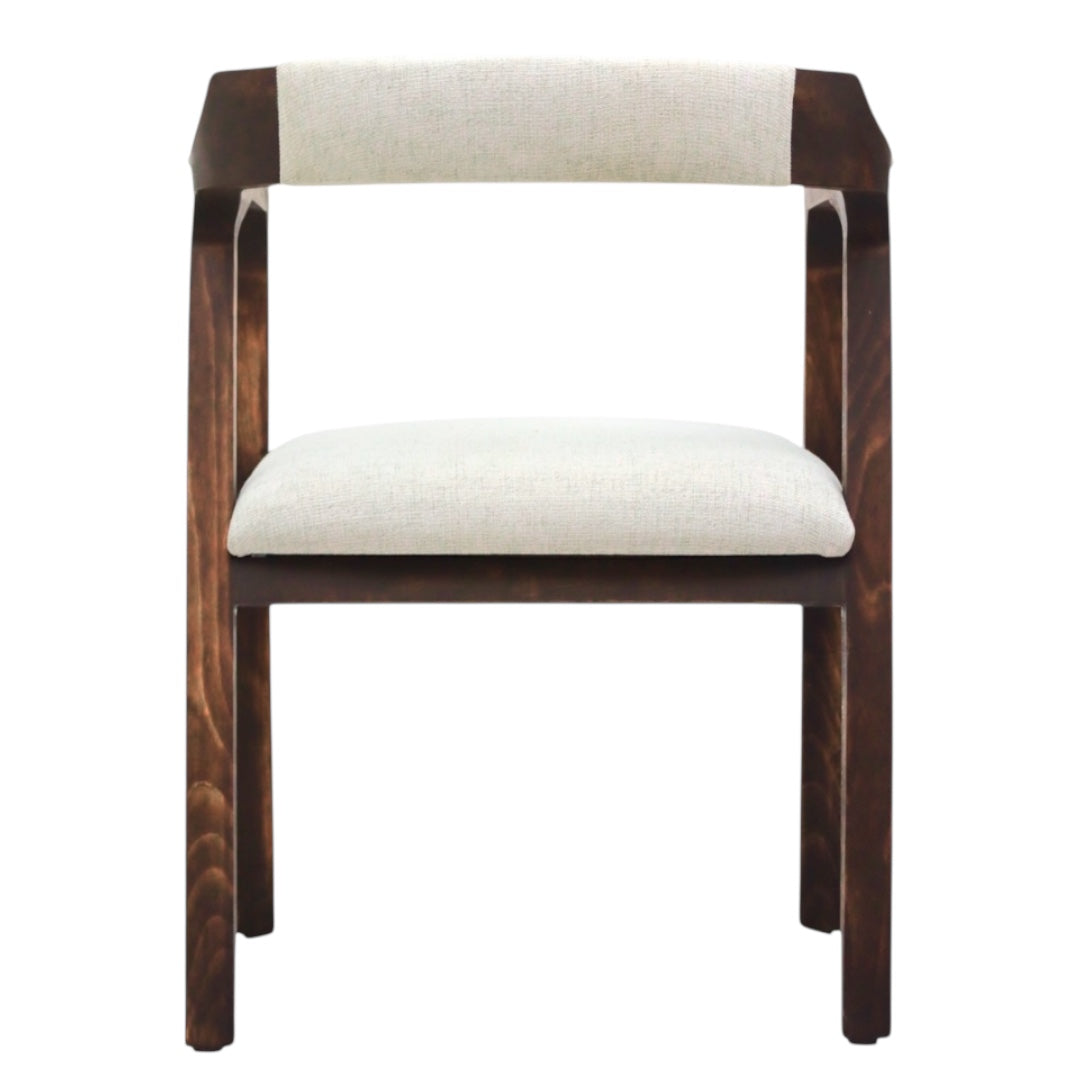 SILLA COPAL - respaldo y asiento en textil de alta calidad, con base de madera de encino