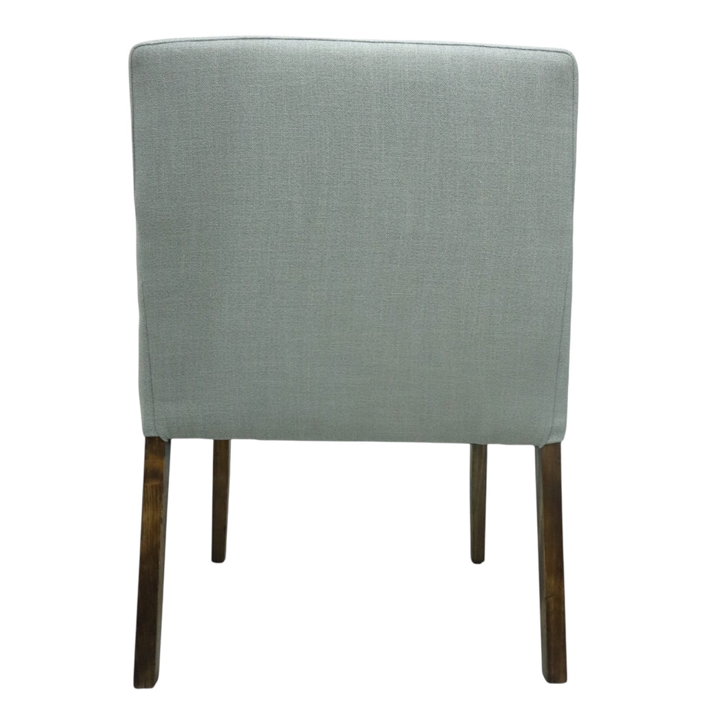 SILLA LORETO - respaldo y asiento en textil gris, estructura de madera de pino