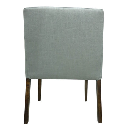 SILLA LORETO - respaldo y asiento en textil gris, estructura de madera de pino