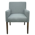 SILLA LORETO - respaldo y asiento en textil gris, estructura de madera de pino