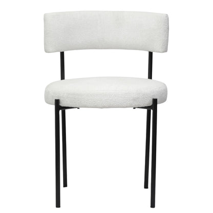 SILLA ELEONOR - respaldo y asiento en textil, base de metal
