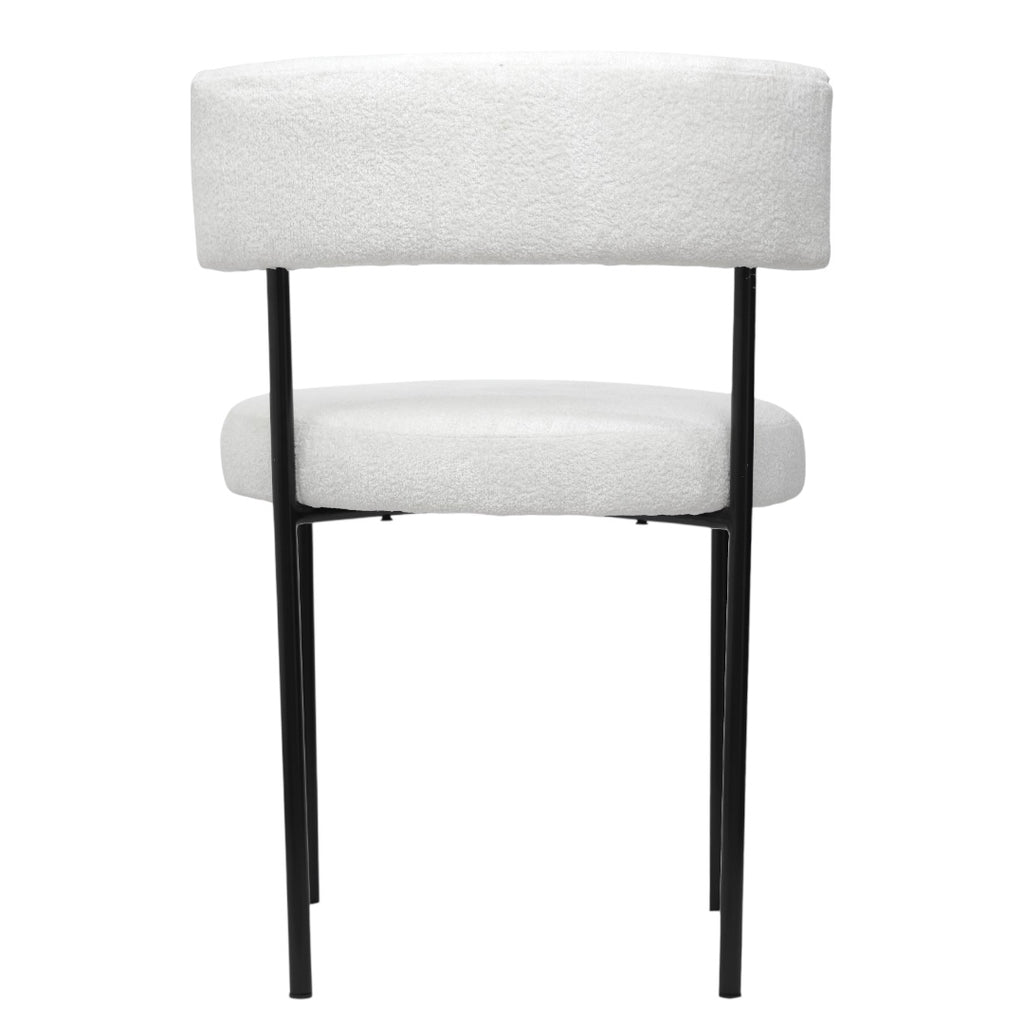 SILLA ELEONOR - respaldo y asiento en textil, base de metal