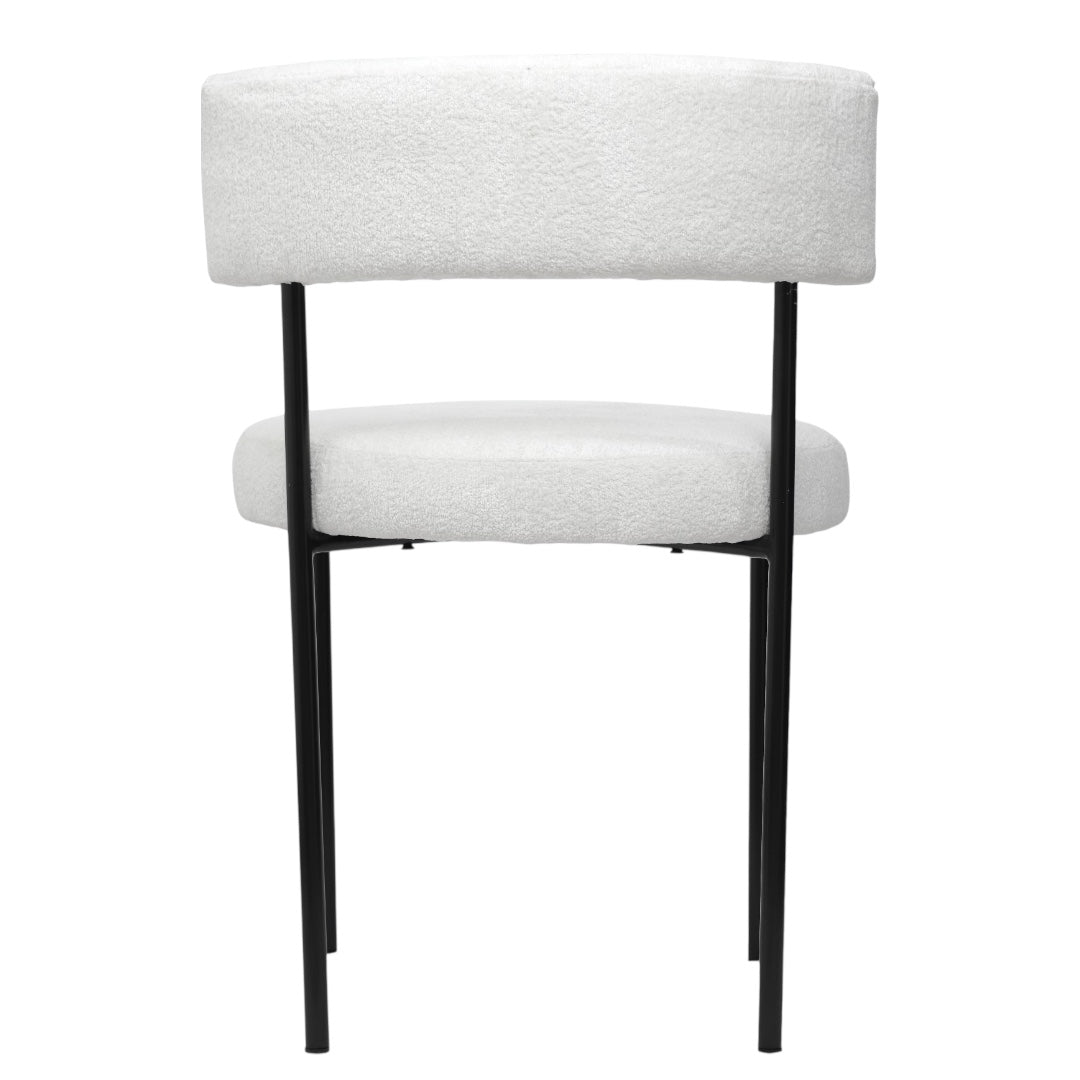 SILLA ELEONOR - respaldo y asiento en textil, base de metal