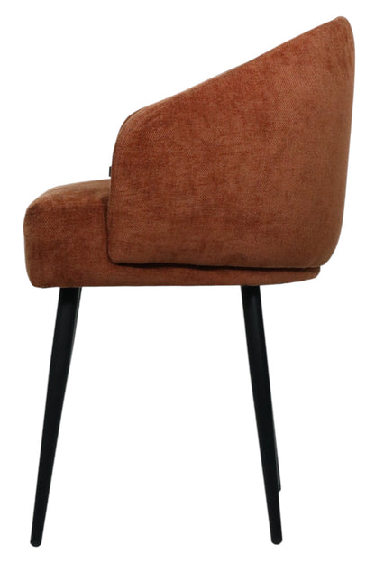 SILLA BERNAL - respaldo y asiento en textil chedrón, patas de metal