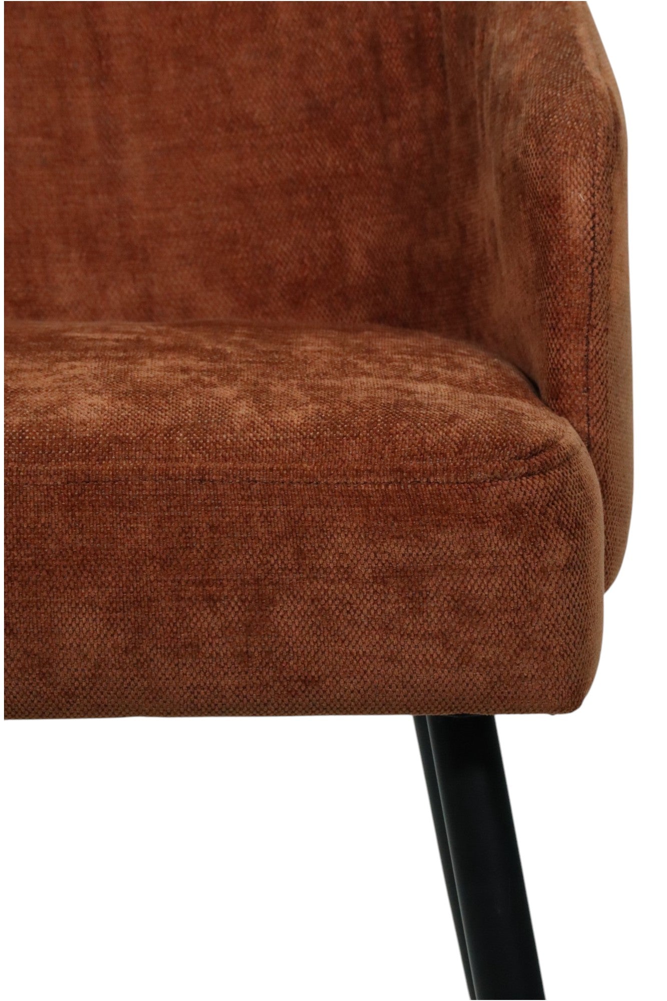 SILLA BERNAL - respaldo y asiento en textil chedrón, patas de metal