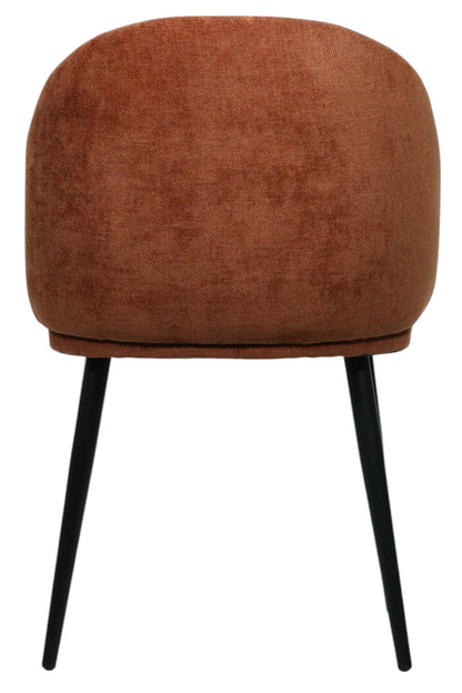 SILLA BERNAL - respaldo y asiento en textil chedrón, patas de metal