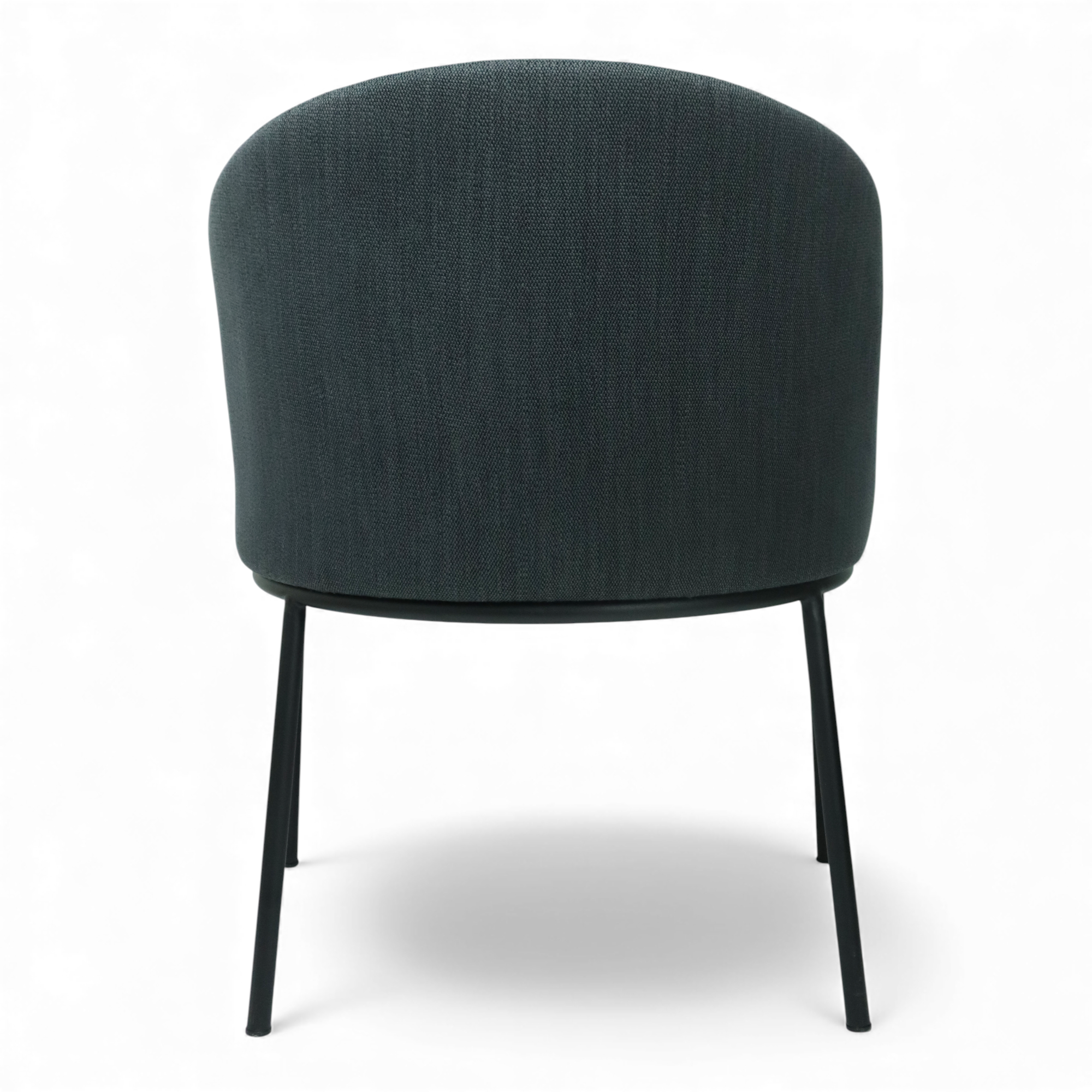 SILLA CANES - respaldo y asiento en textil color azul, base de metal