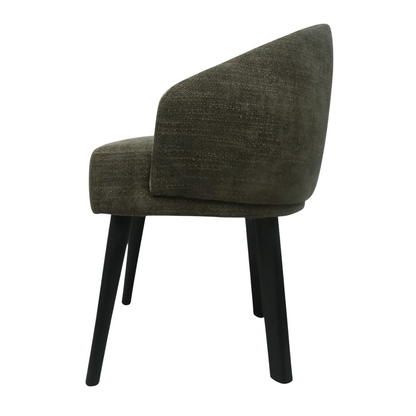 SILLA BERNAL - respaldo y asiento en textil, base de madera de encino