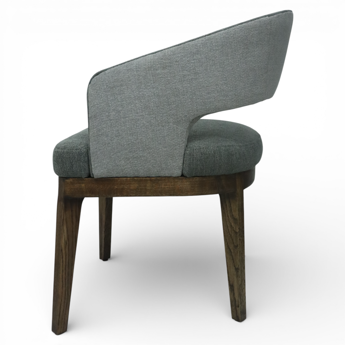 SILLA VICTORIA - respaldo y asiento en textil, con base de madera de encino