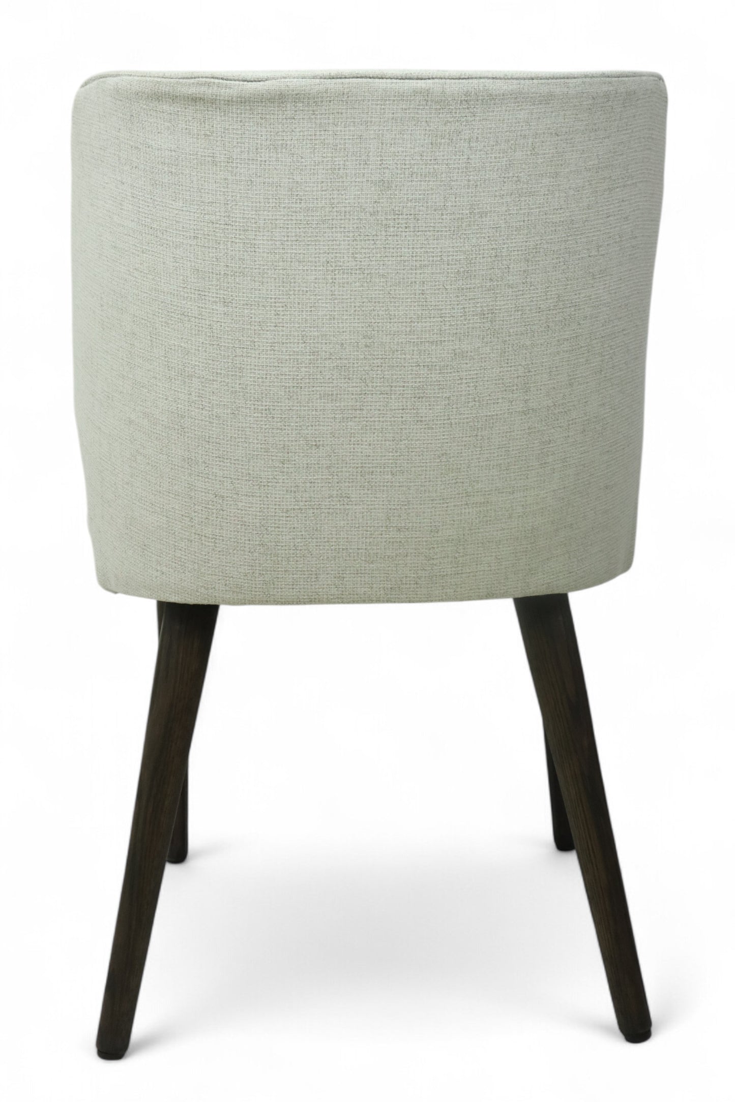 SILLA NEPAL - respaldo y asiento en textil color blanco, con base de madera de encino