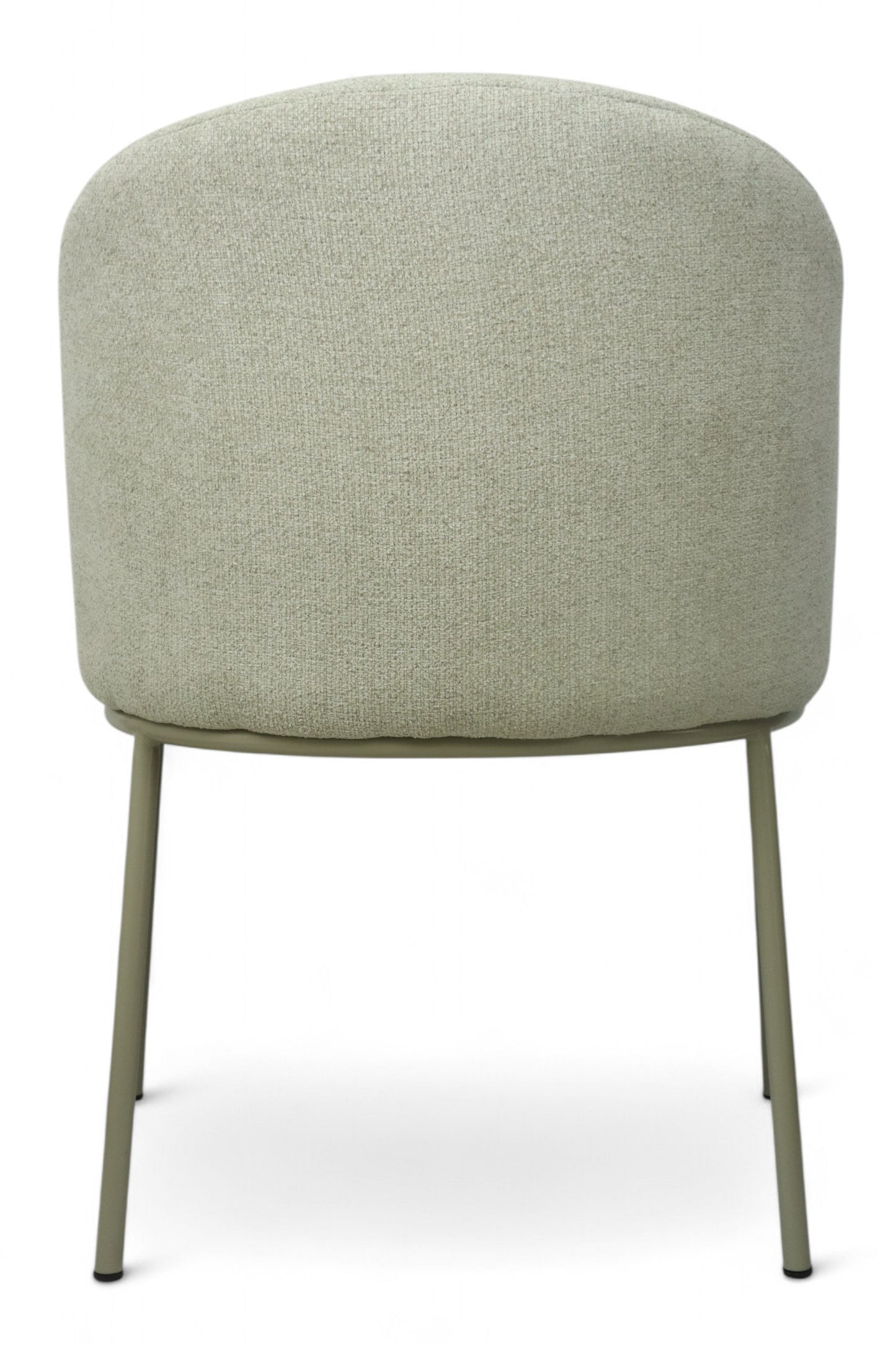 SILLA CANES - respaldos en textil blanco de alta calidad, asiento piel genuina, base de metal